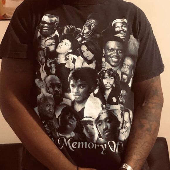 Vintage gone  not forgotten raptee tshirt Michael Jackson Tupac biggie left eye - Picture 3 of 3